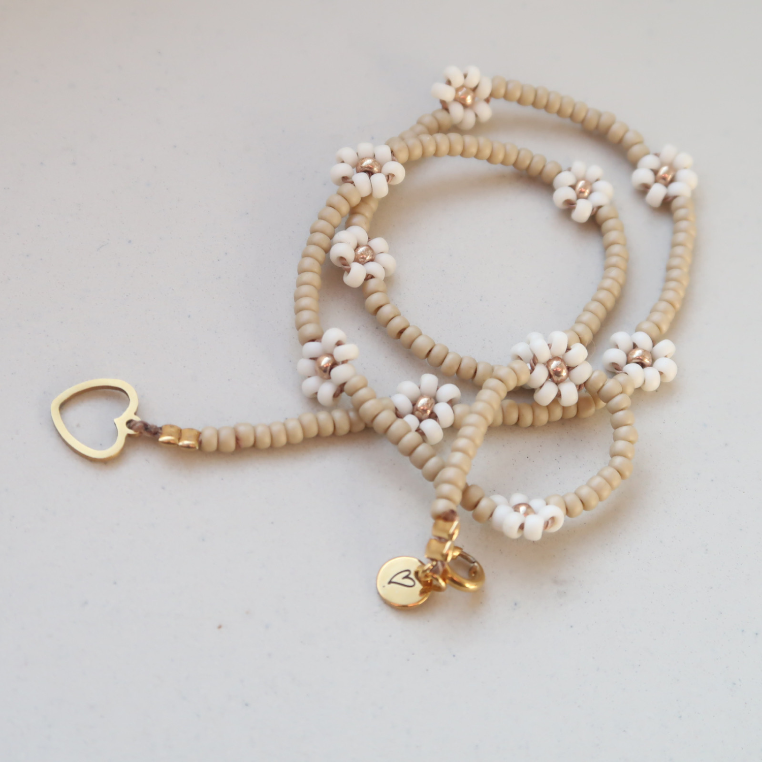 Necklace | Daisy neutral/ivory
