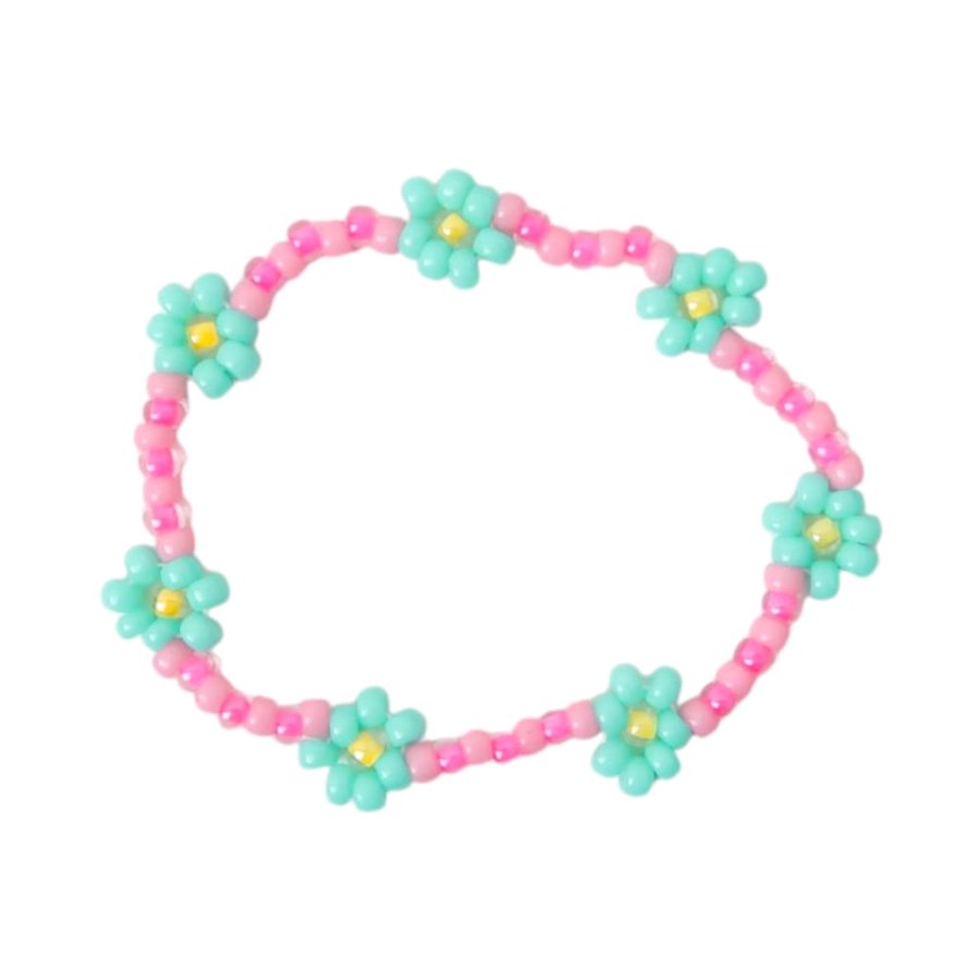 Bracelet | Daisy luminous pink/ocean blue T1