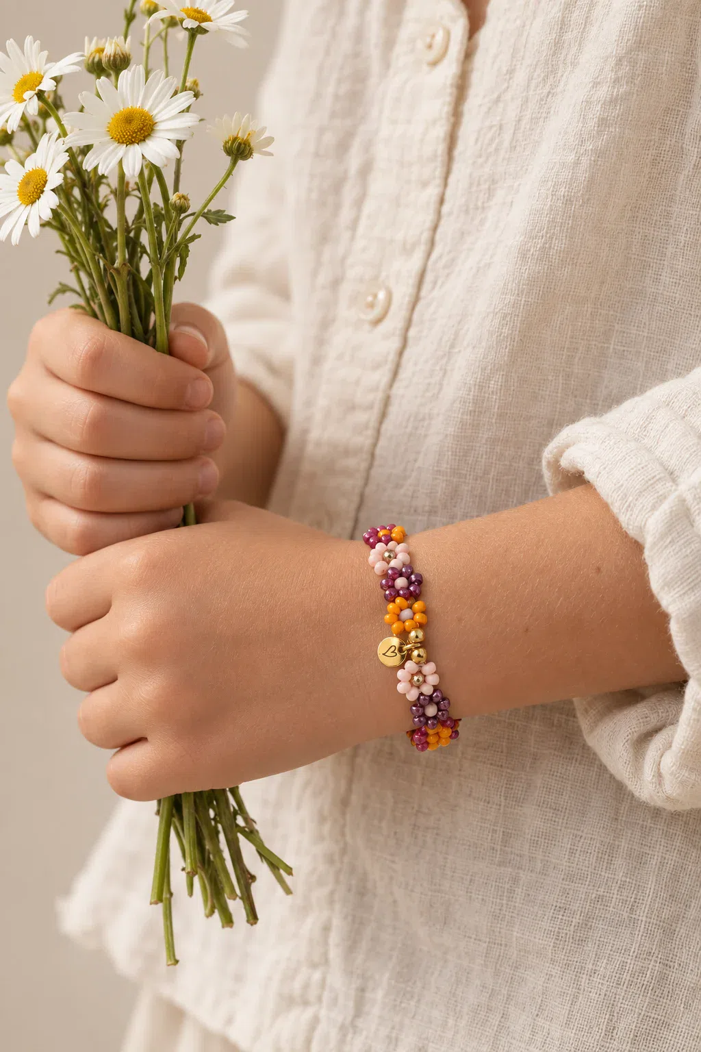 Bracelet | Daisy 4 colors fuchsia T2
