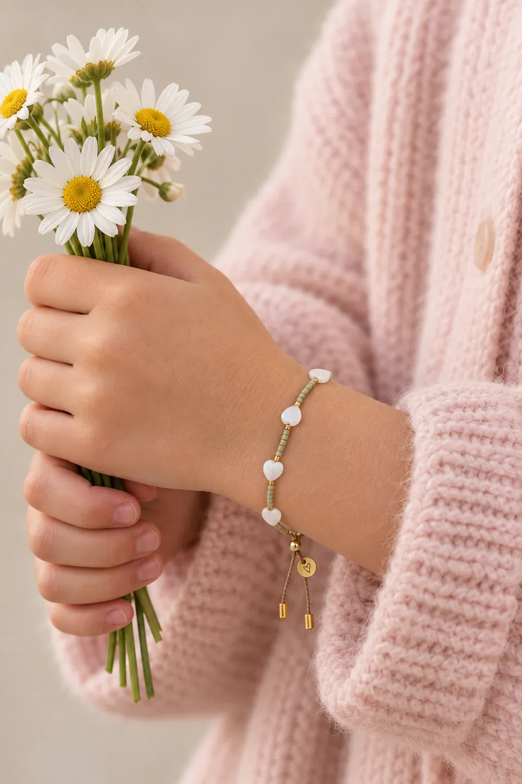 Bracelet/anklet | Hearts green