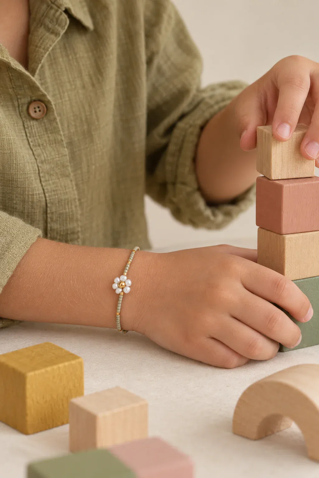 Bracelet/anklet | Daisy white