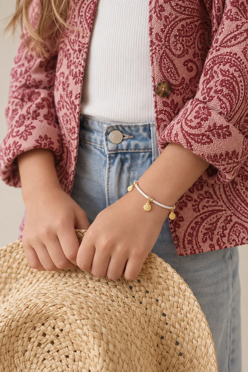 Bracelet/anklet | White shell