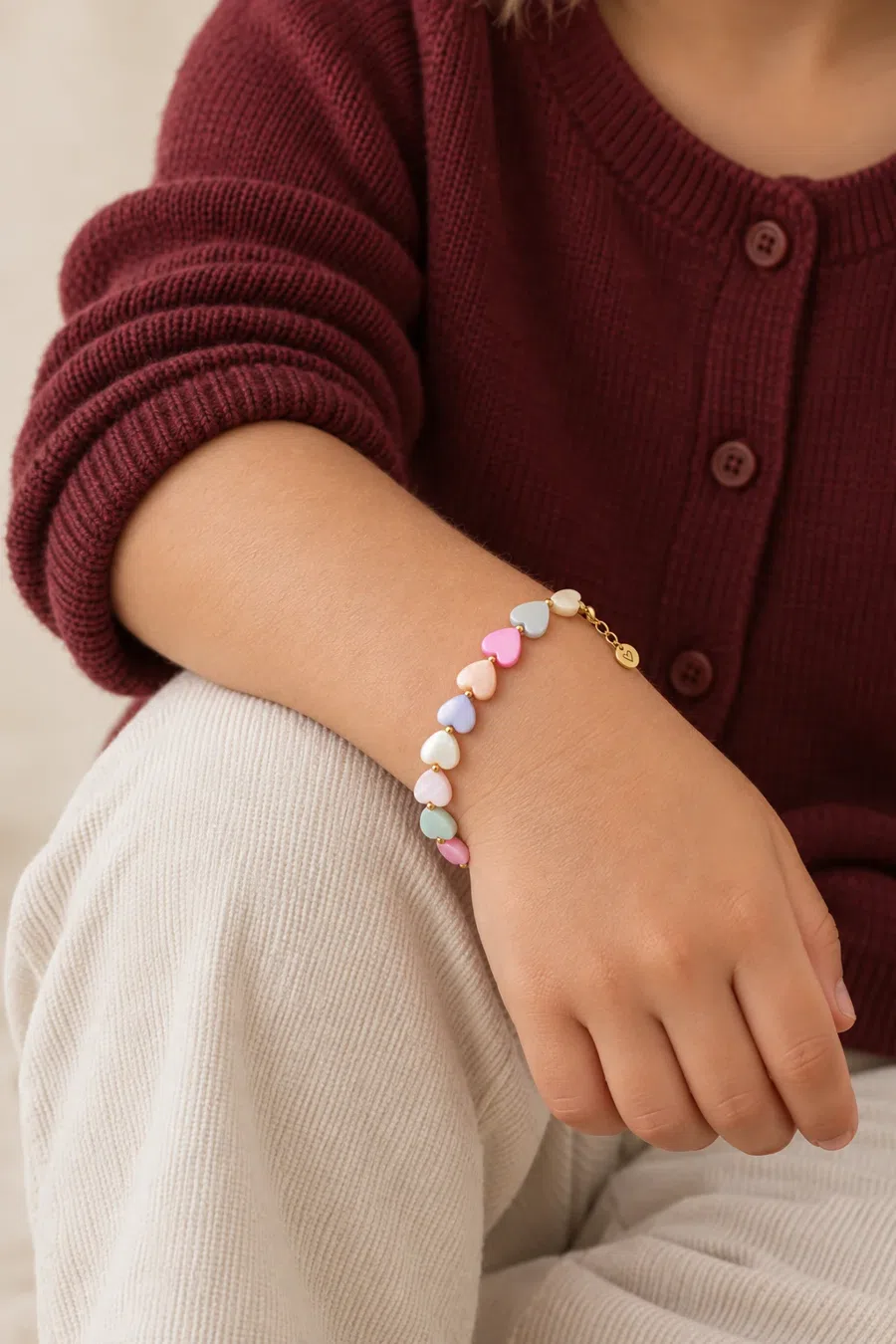 Bracelet | Shell hearts pastel T1