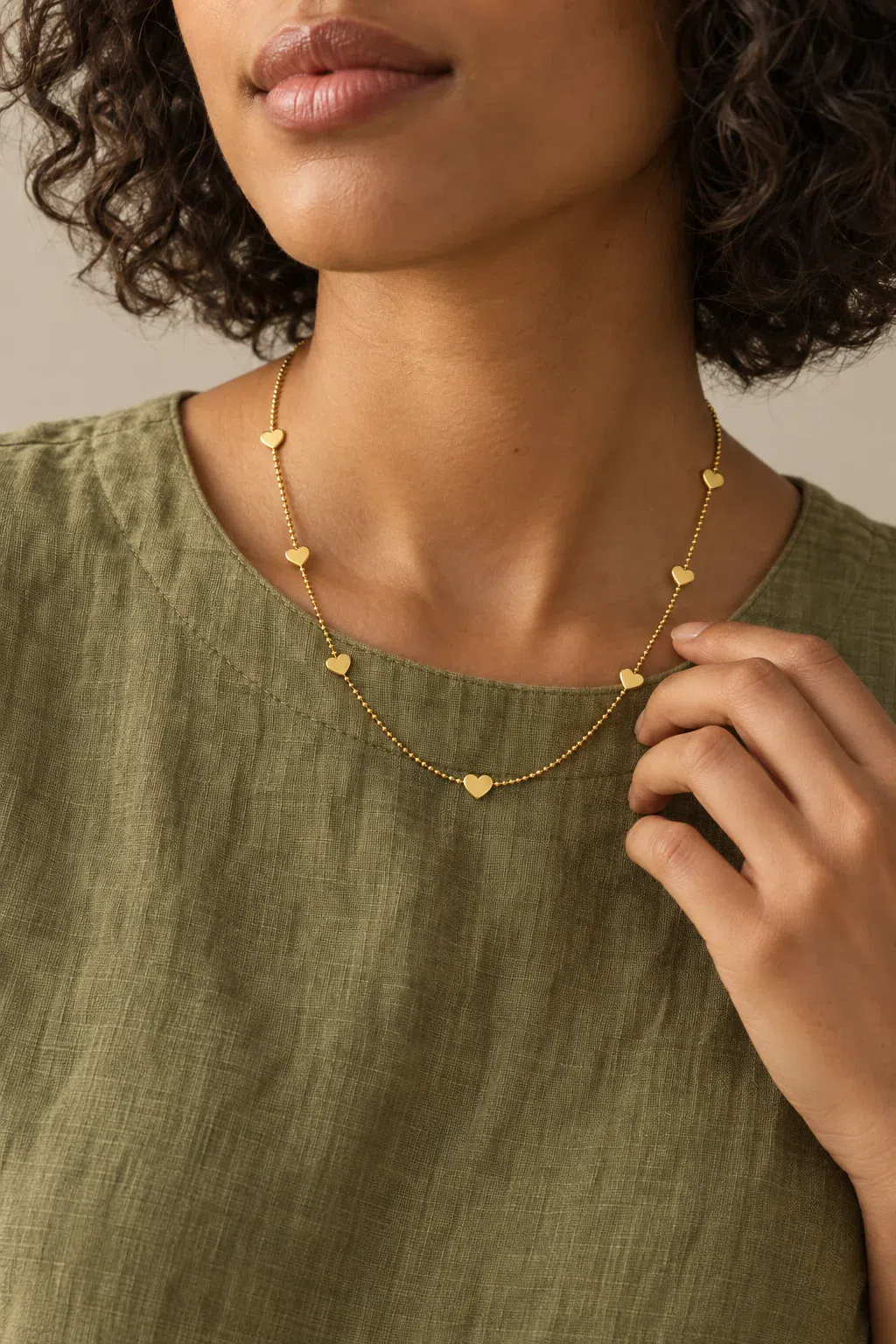 Necklace | Stainless steel hearts