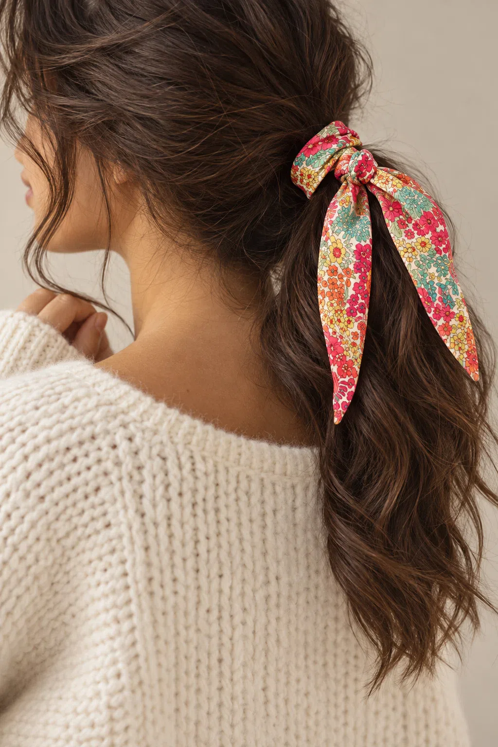 LOVEissue Twilly scarf | Coral flowers