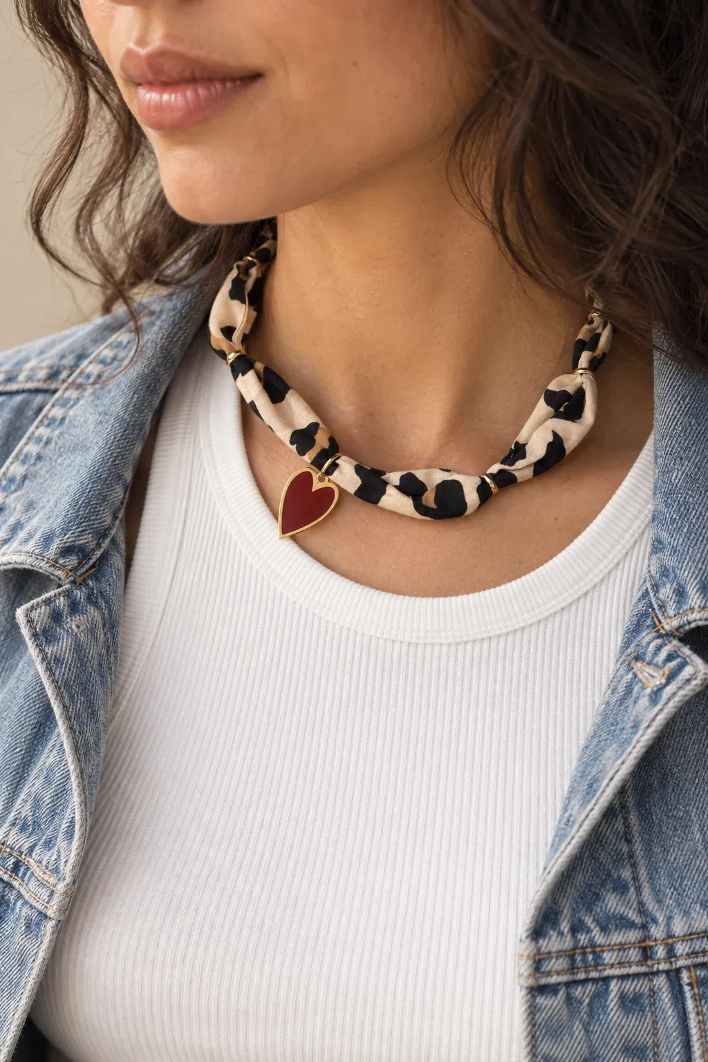 Twilly necklace | Leopard
