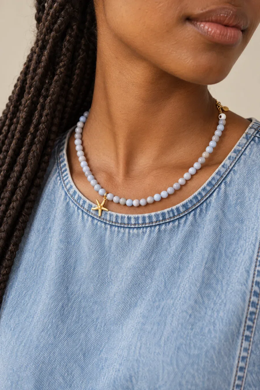 Necklace | Softblue starfish