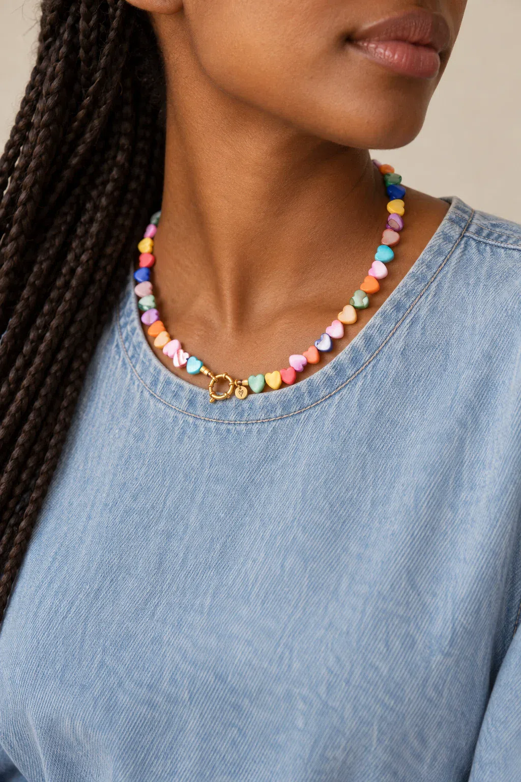 Necklace | Necklace seashelly Big hearts