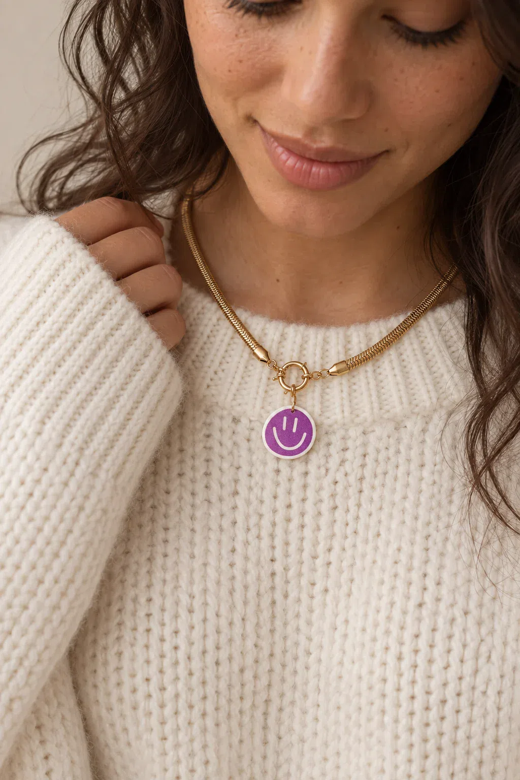 Charm | Big purple smiley
