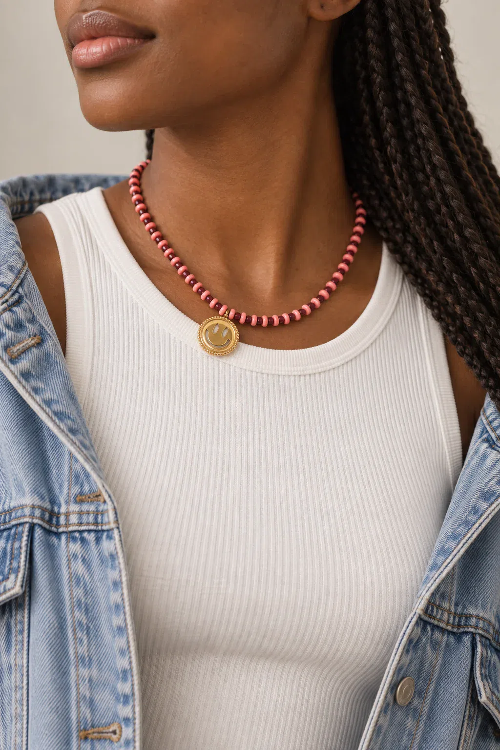 Necklace | Necklace Smiley Agate