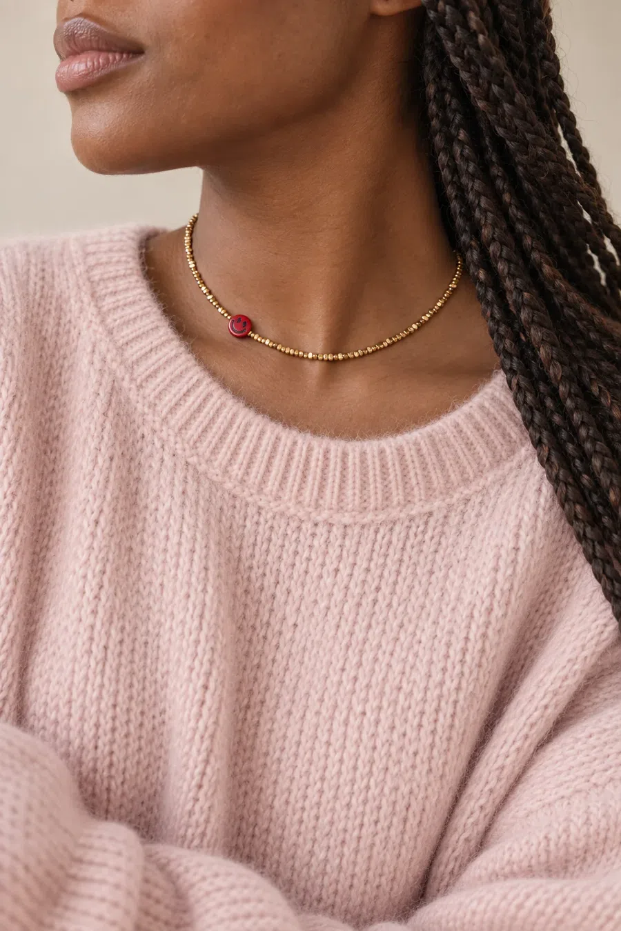 Necklace | Necklace hematite smiley