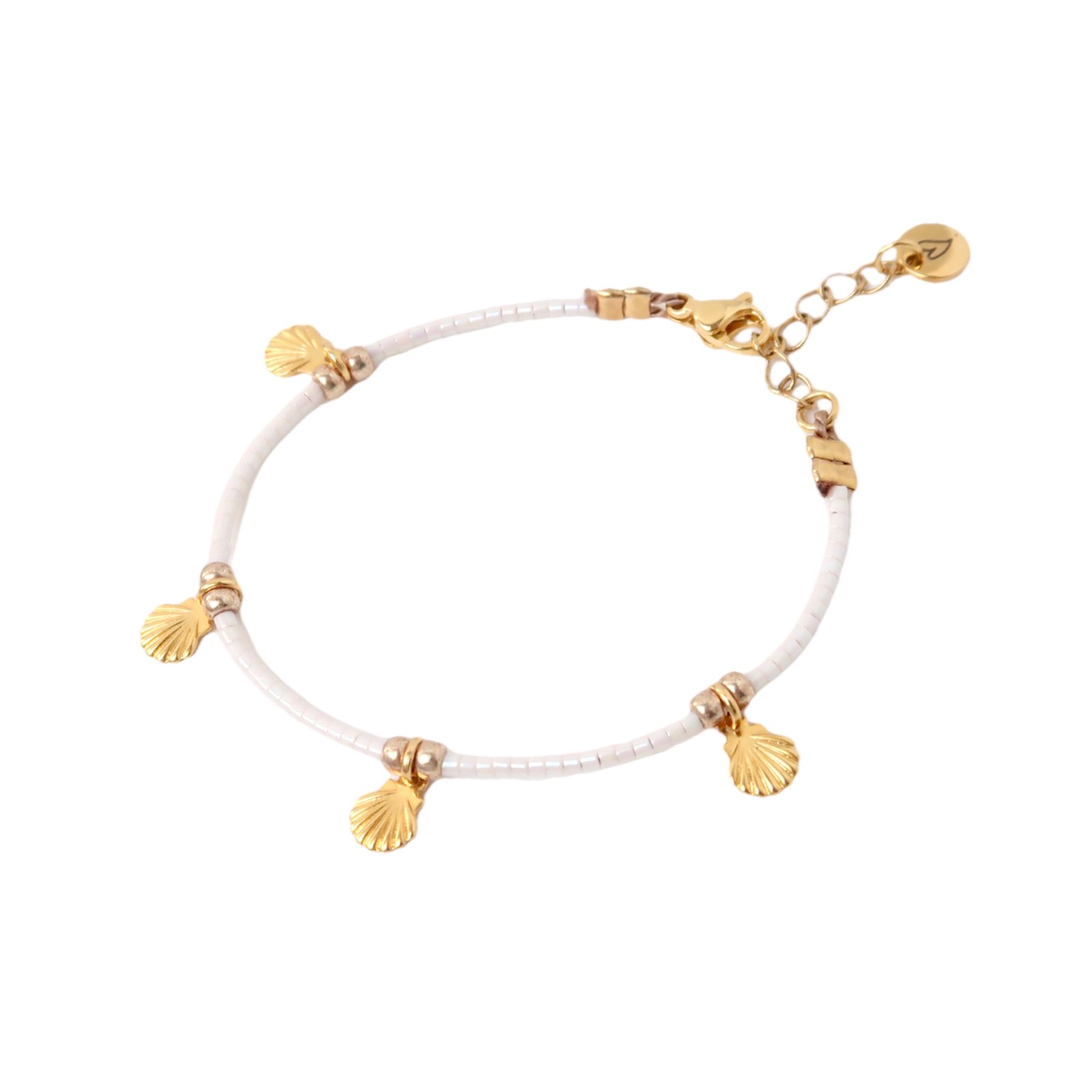 LOVEissue bracelet/anklet | White shell rvs