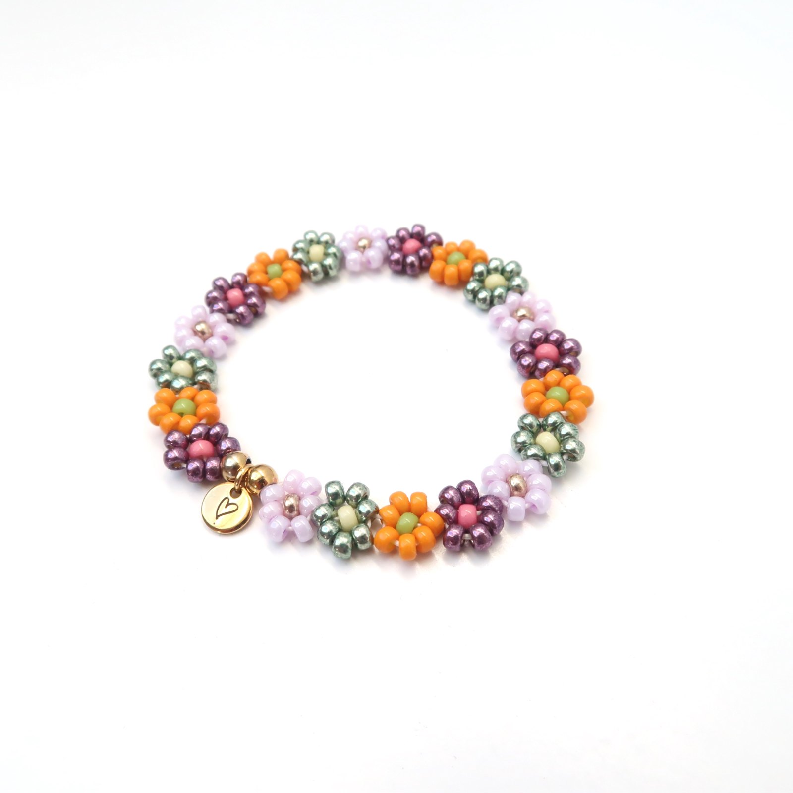 LOVEissue bracelet daisy | Elastic 4 colors shiny green T2