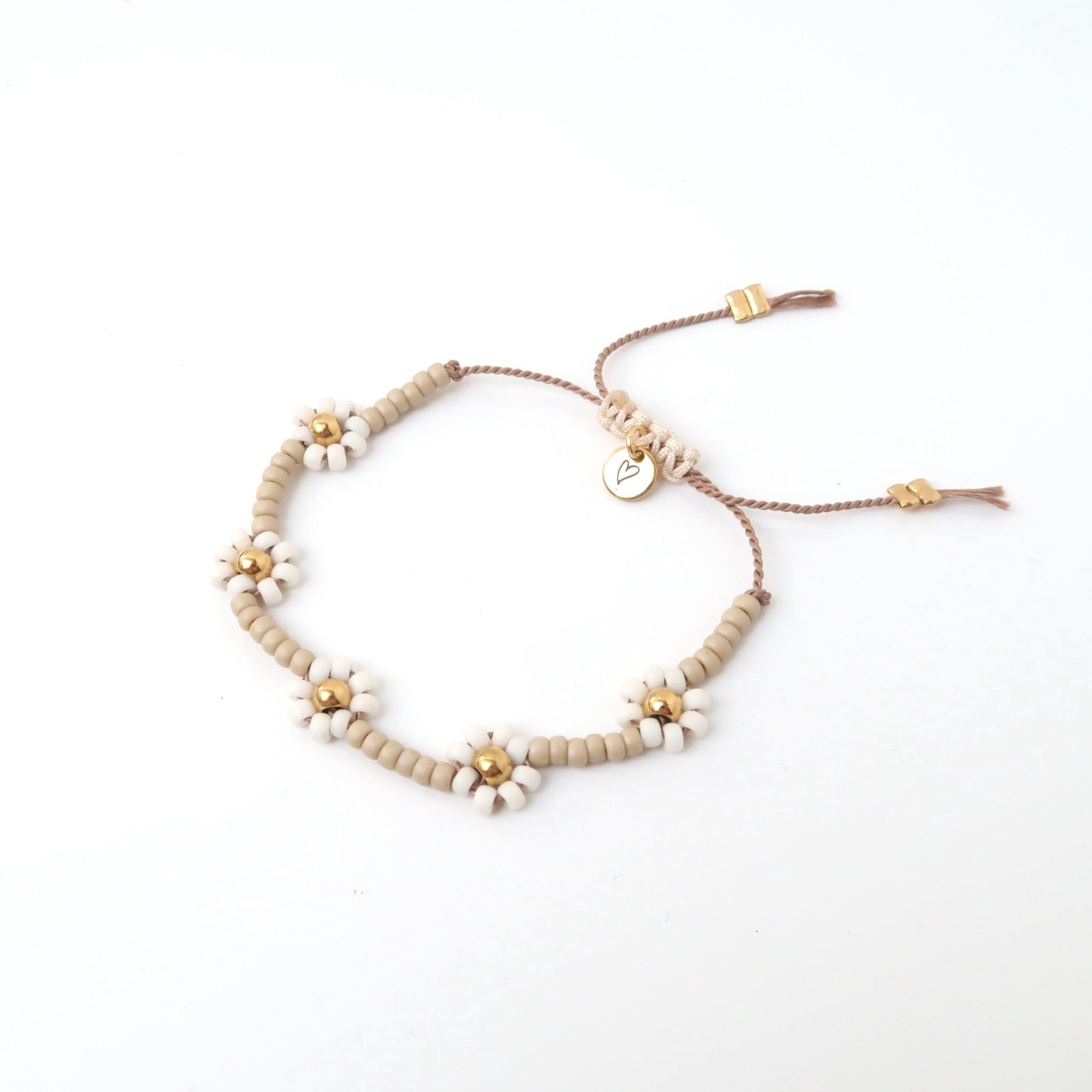 Bracelet | Daisy, nude/vory