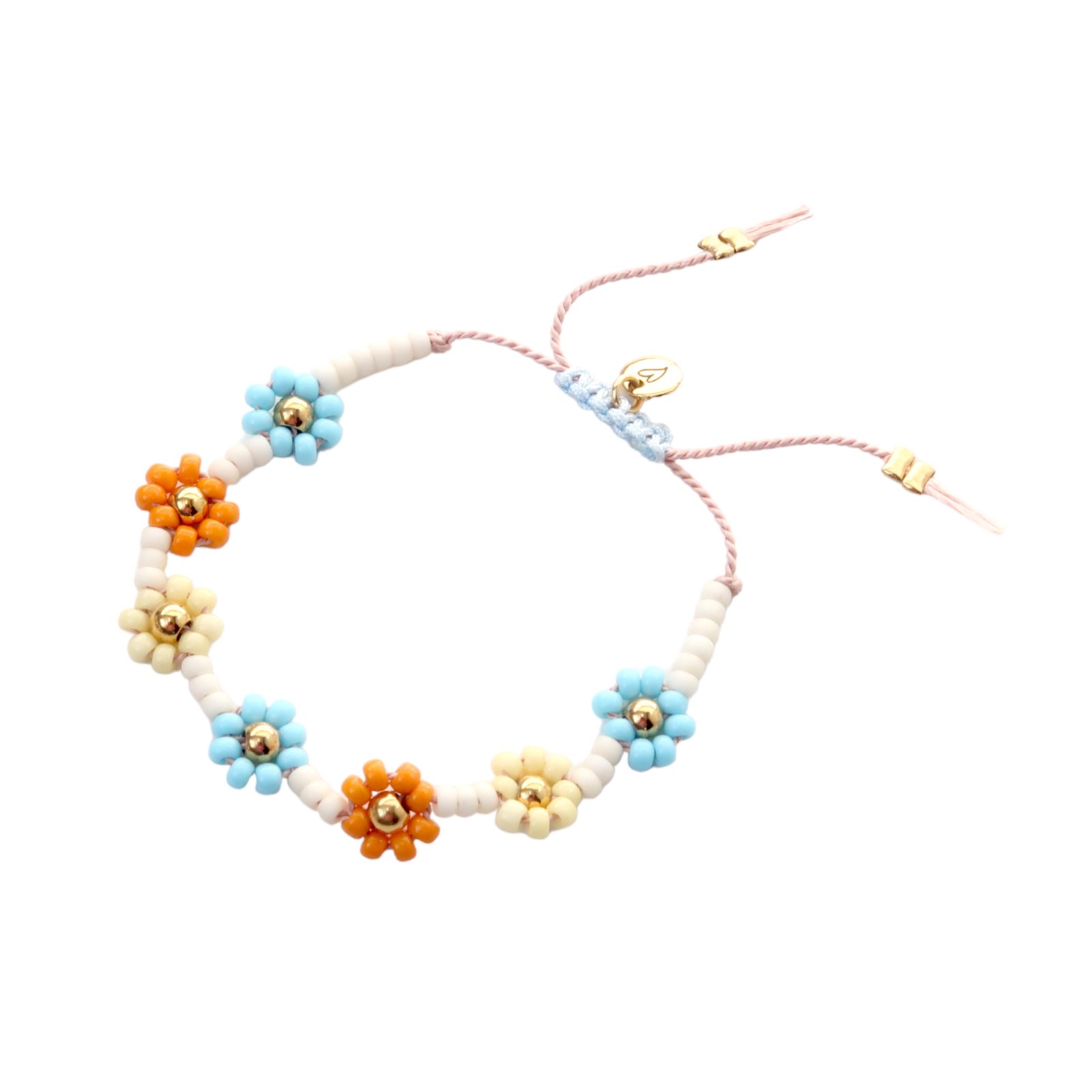 LOVEissue daisy bracelet | Baby blue, orange, sunshine