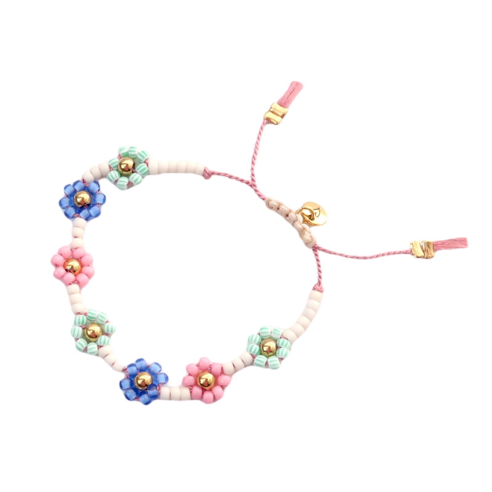 Bracelet | Daisy, green/blue,pink