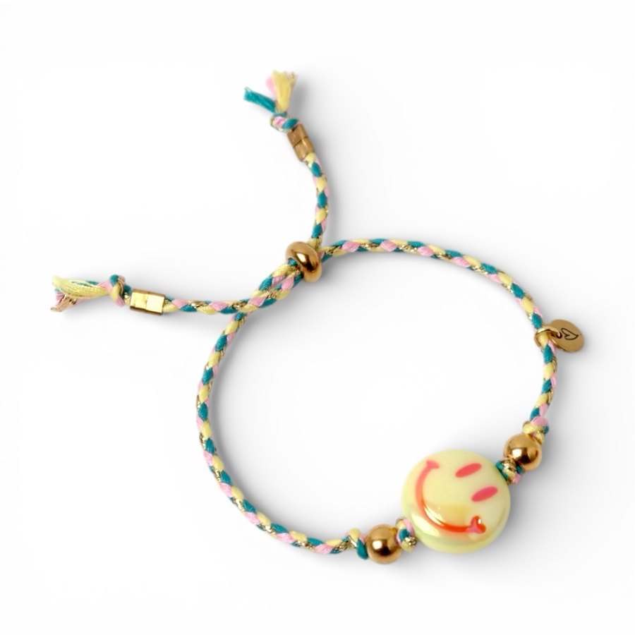 Bracelet | Happy smiley yellow emerald