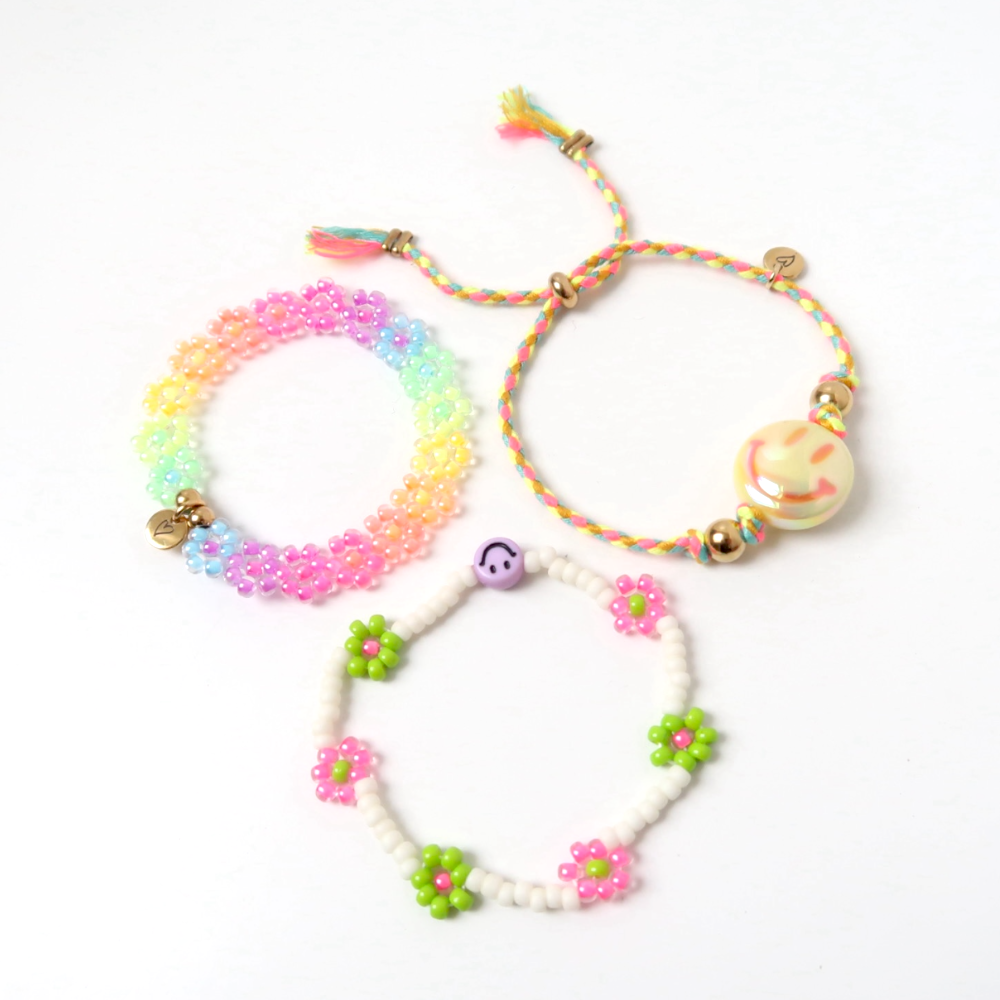 Bracelet | Happy smiley Bright yellow/yellow