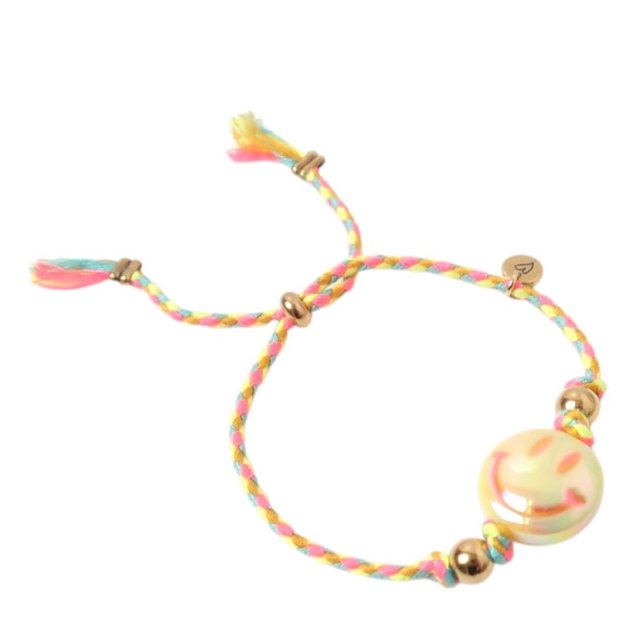 Bracelet | Happy smiley Bright yellow/yellow