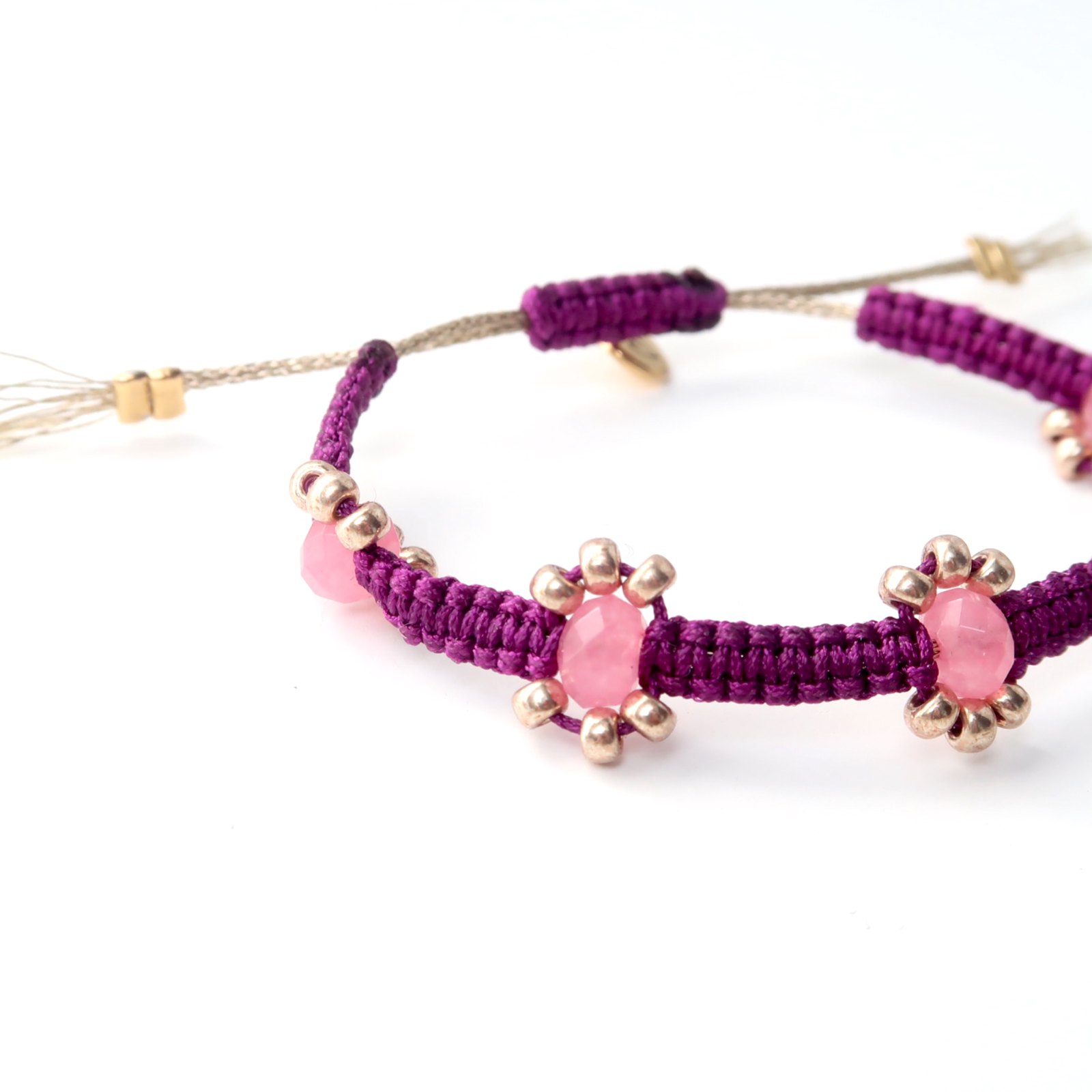 Bracelet | Macramé purple/pink