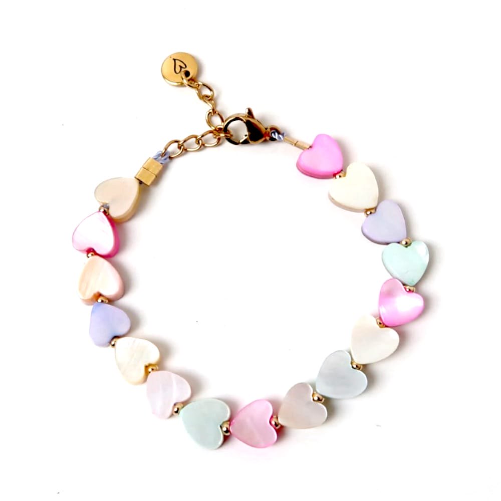 Bracelet | Shell hearts pastel T1