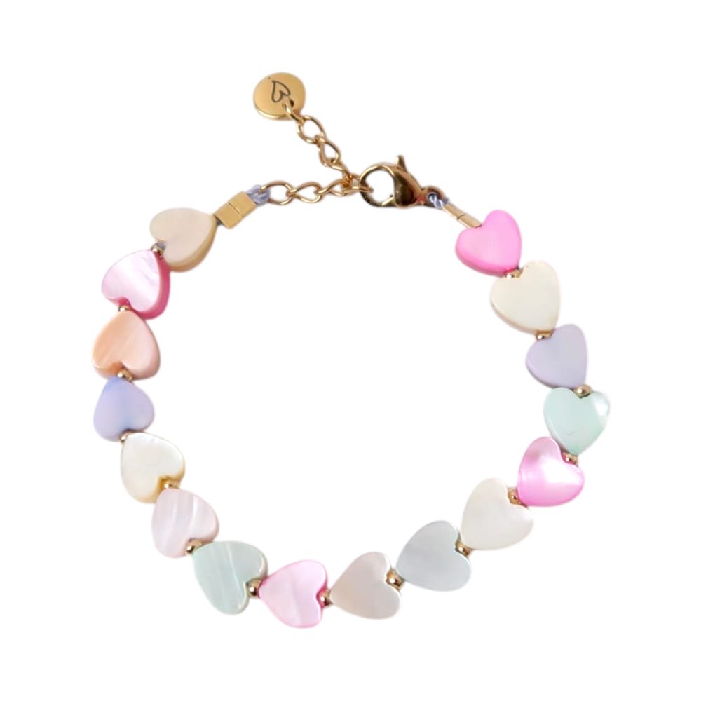 Bracelet | Shell hearts pastel T1