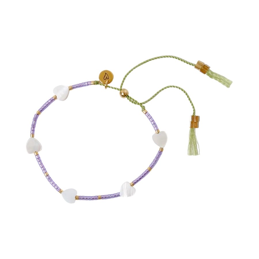 Bracelet/anklet | Hearts purple