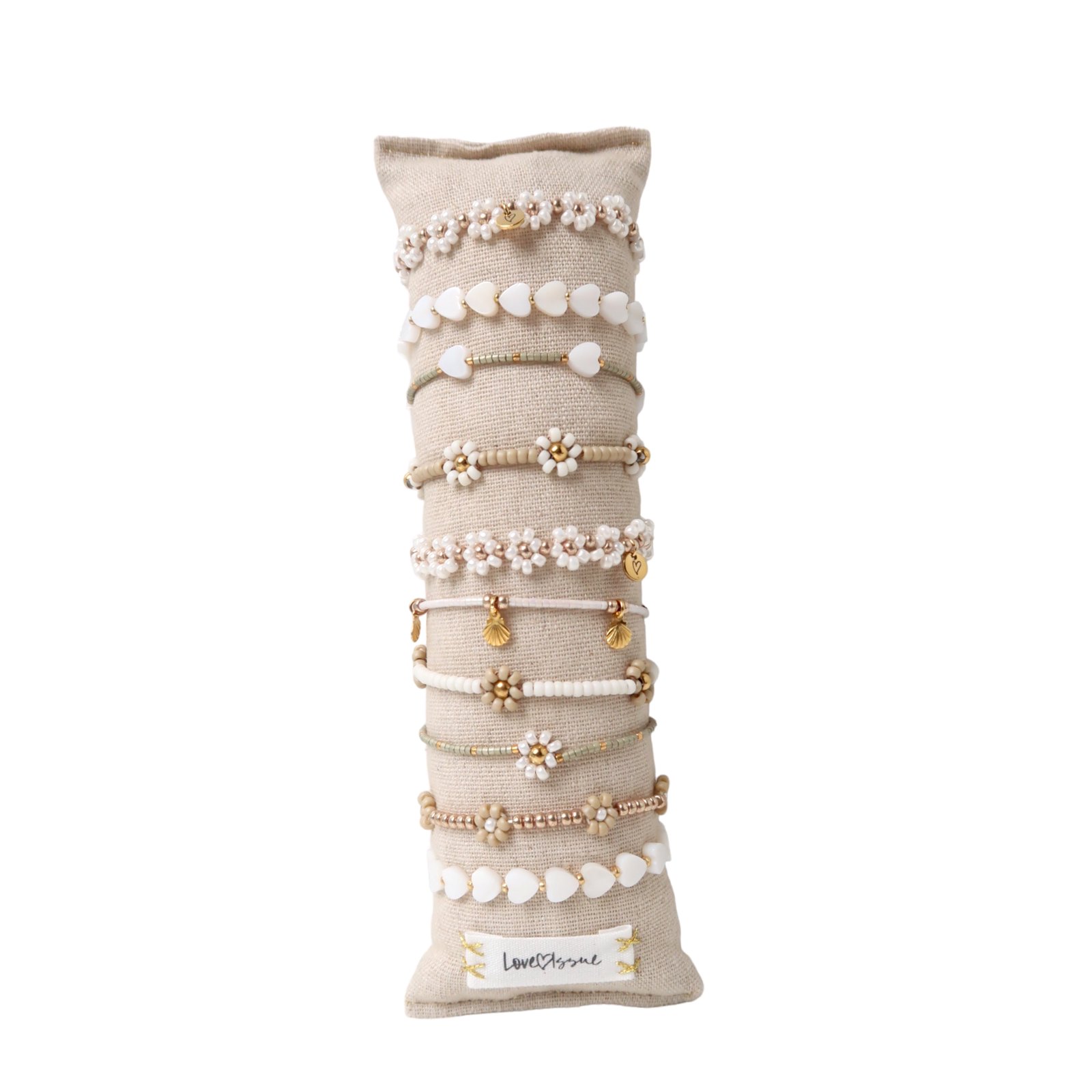 Bracelet | Daisy, nude/vory