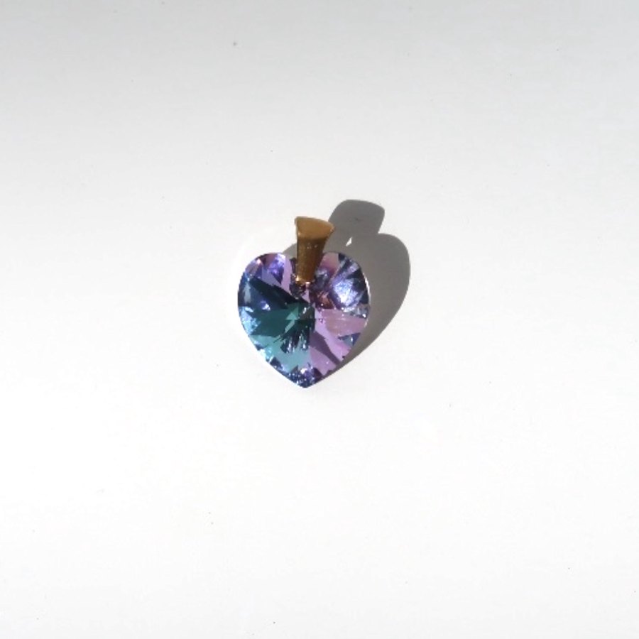 Charm | Swarovski heart amethyst 14 mm
