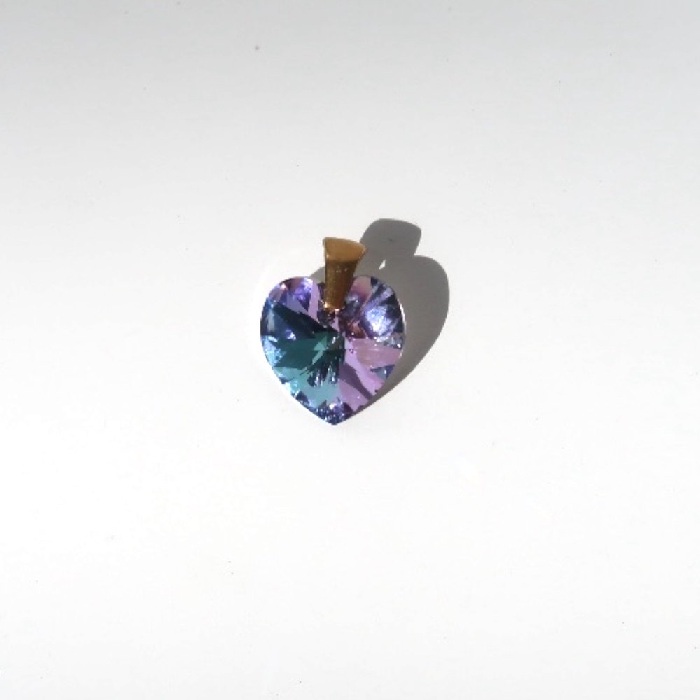Charm | Swarovski heart amethyst 14 mm