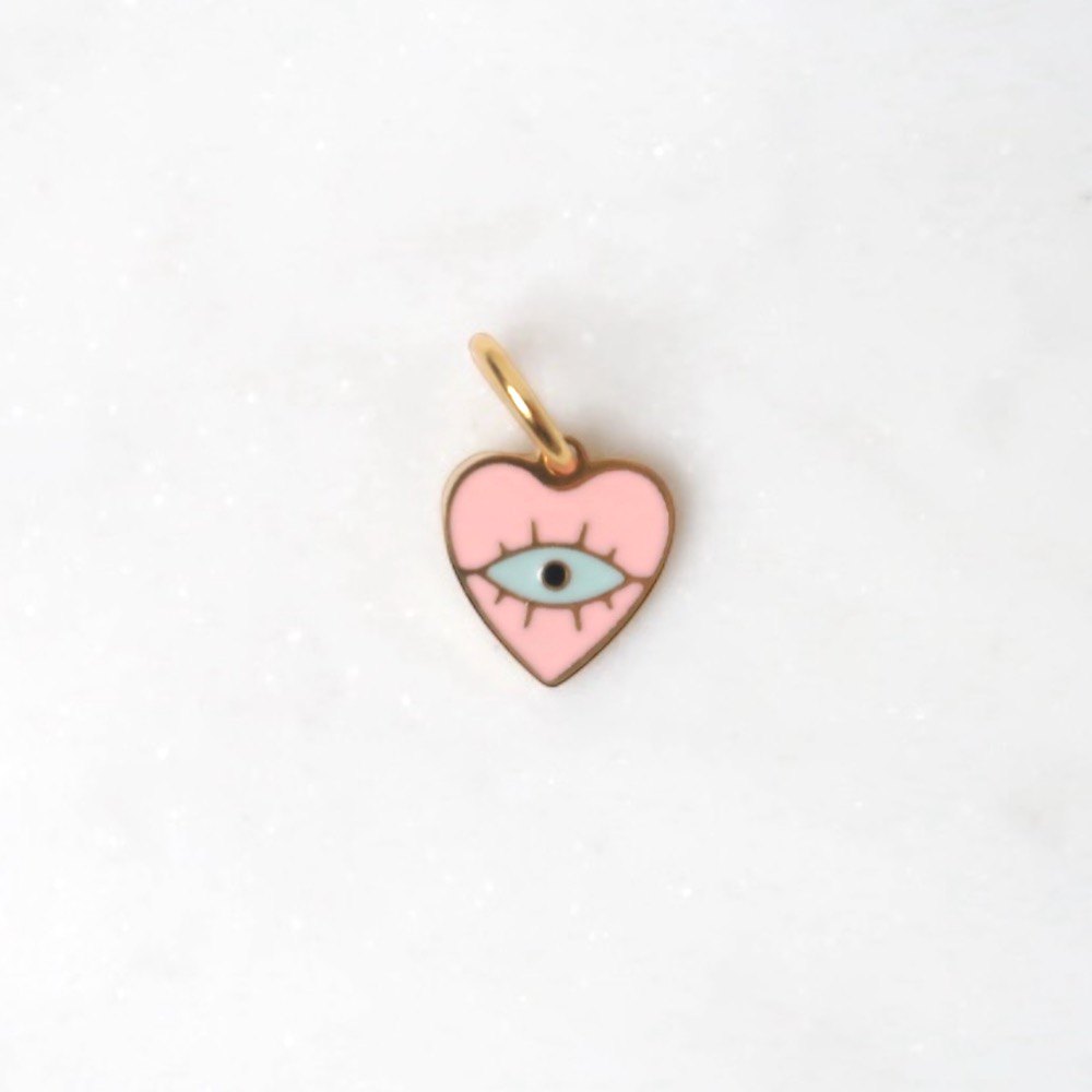 Charm | Pink heart eye