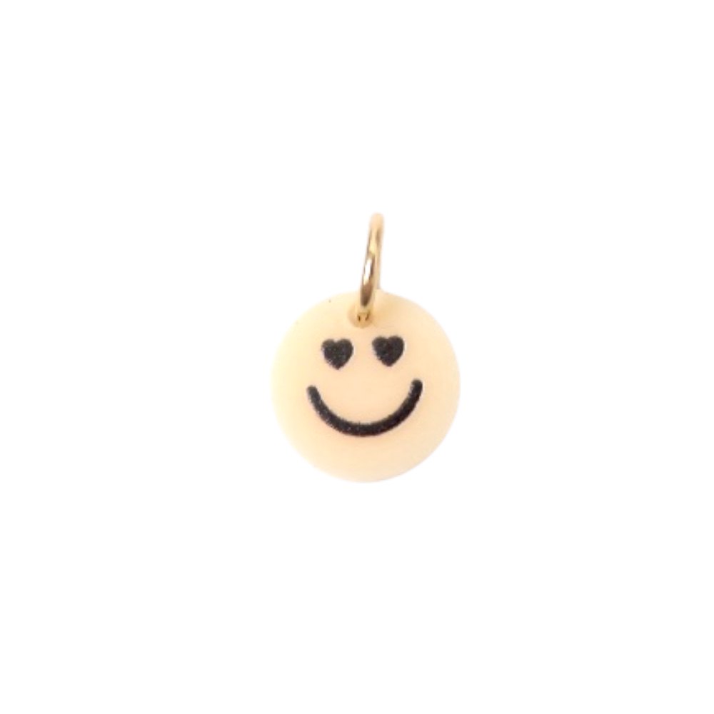 Charm | Smiley resin light yellow