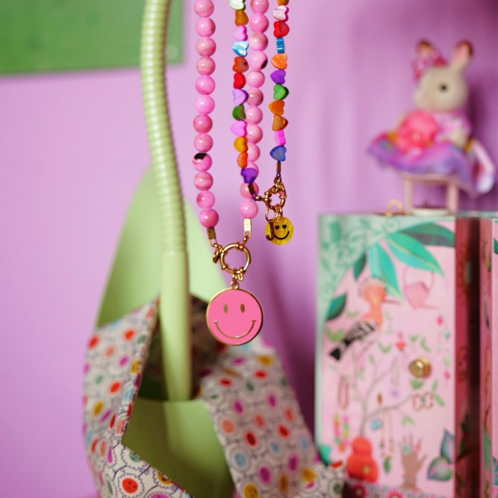 Necklace | Necklace pink beads
