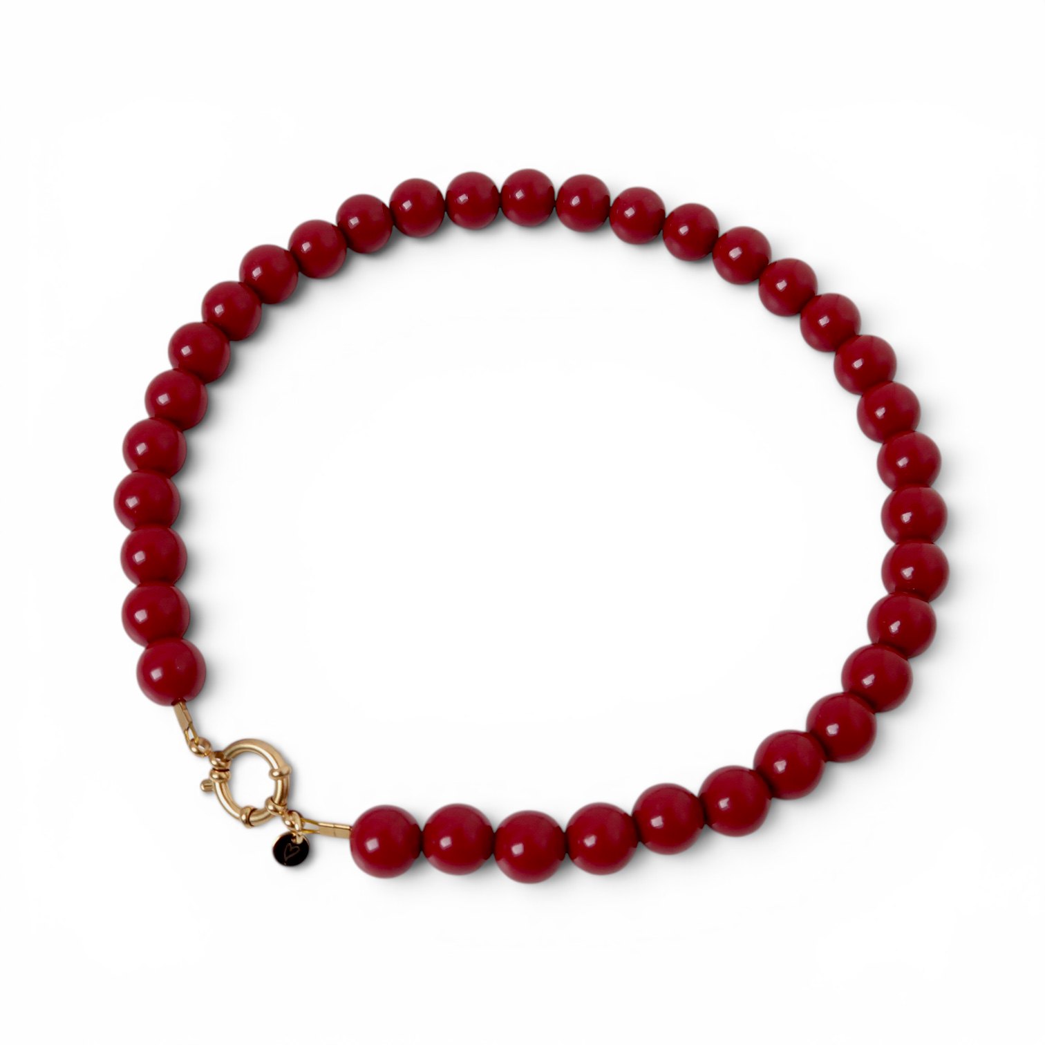 Necklace |  Bold beads rust T1