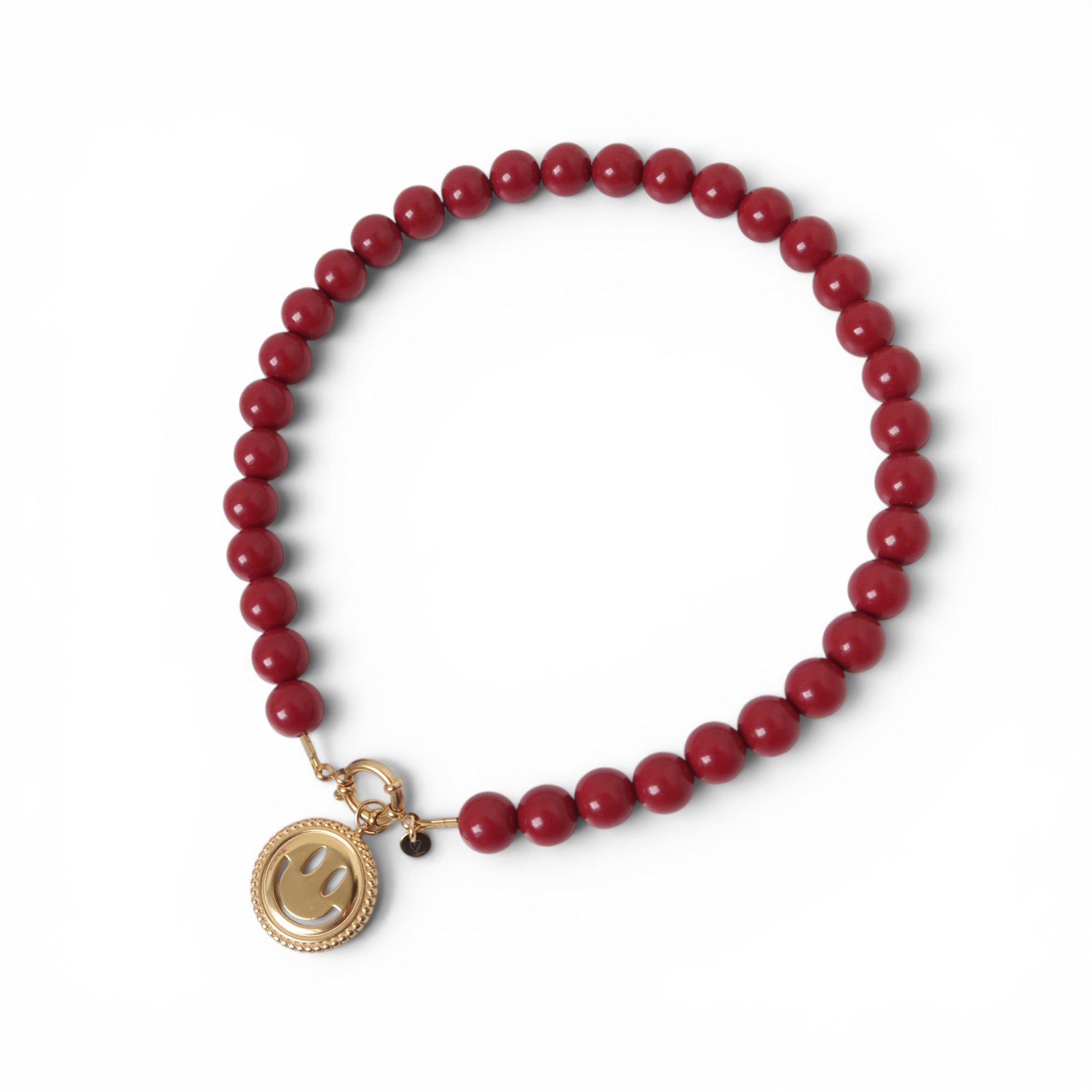 Necklace |  Bold beads rust T1