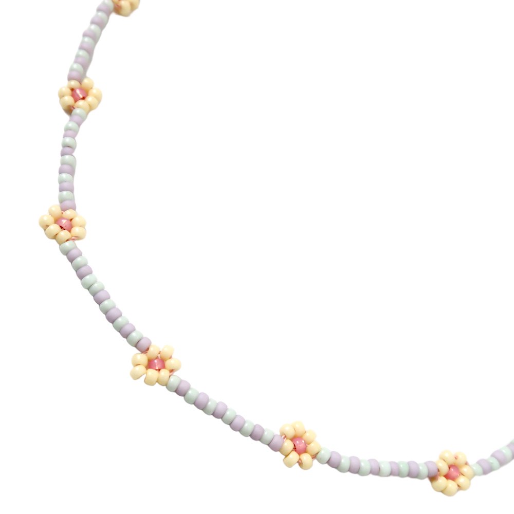 Necklace | Daisy mint/lila