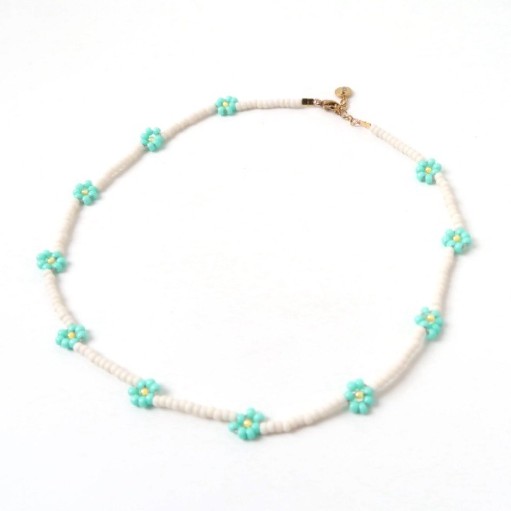 Necklace | Daisy ocean blueyellow