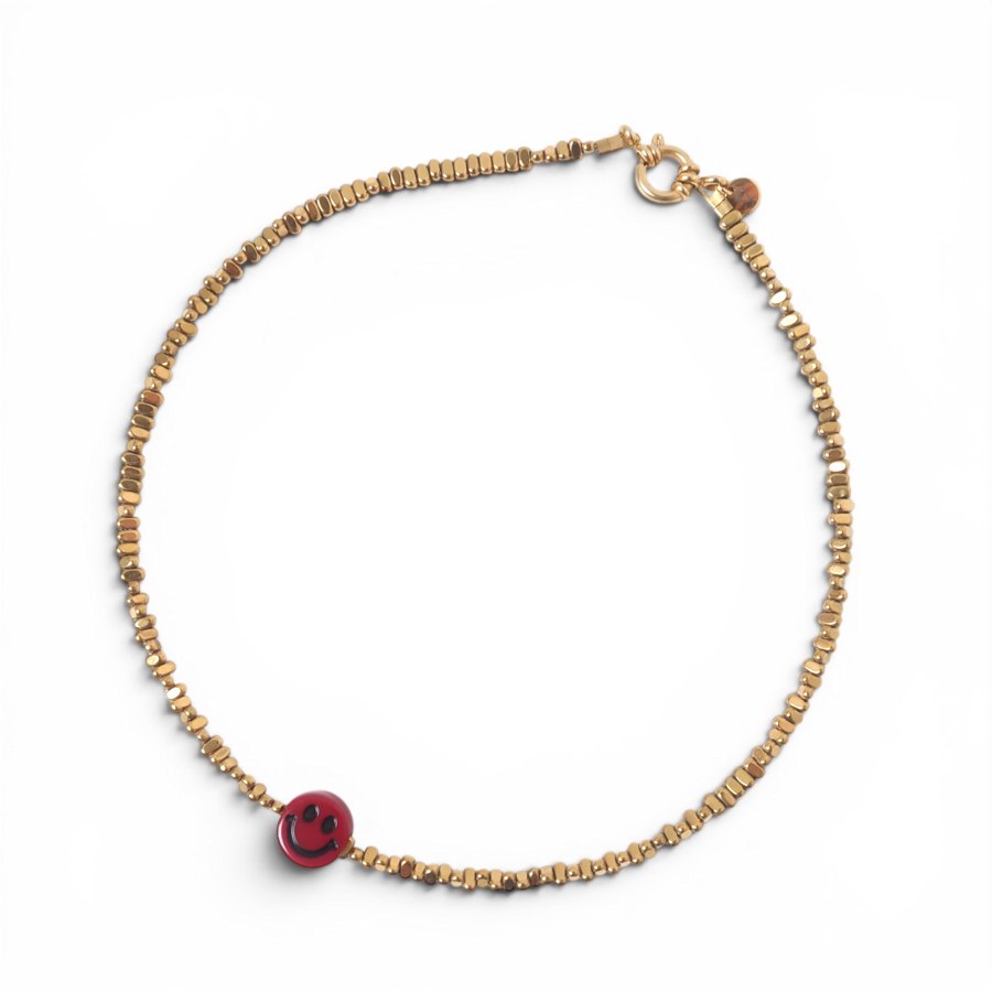 Necklace | Necklace hematite smiley