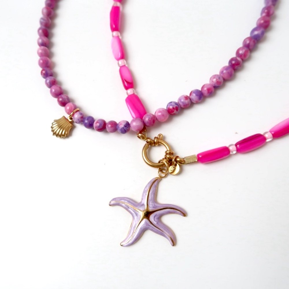 Necklace | Shell fuchsia
