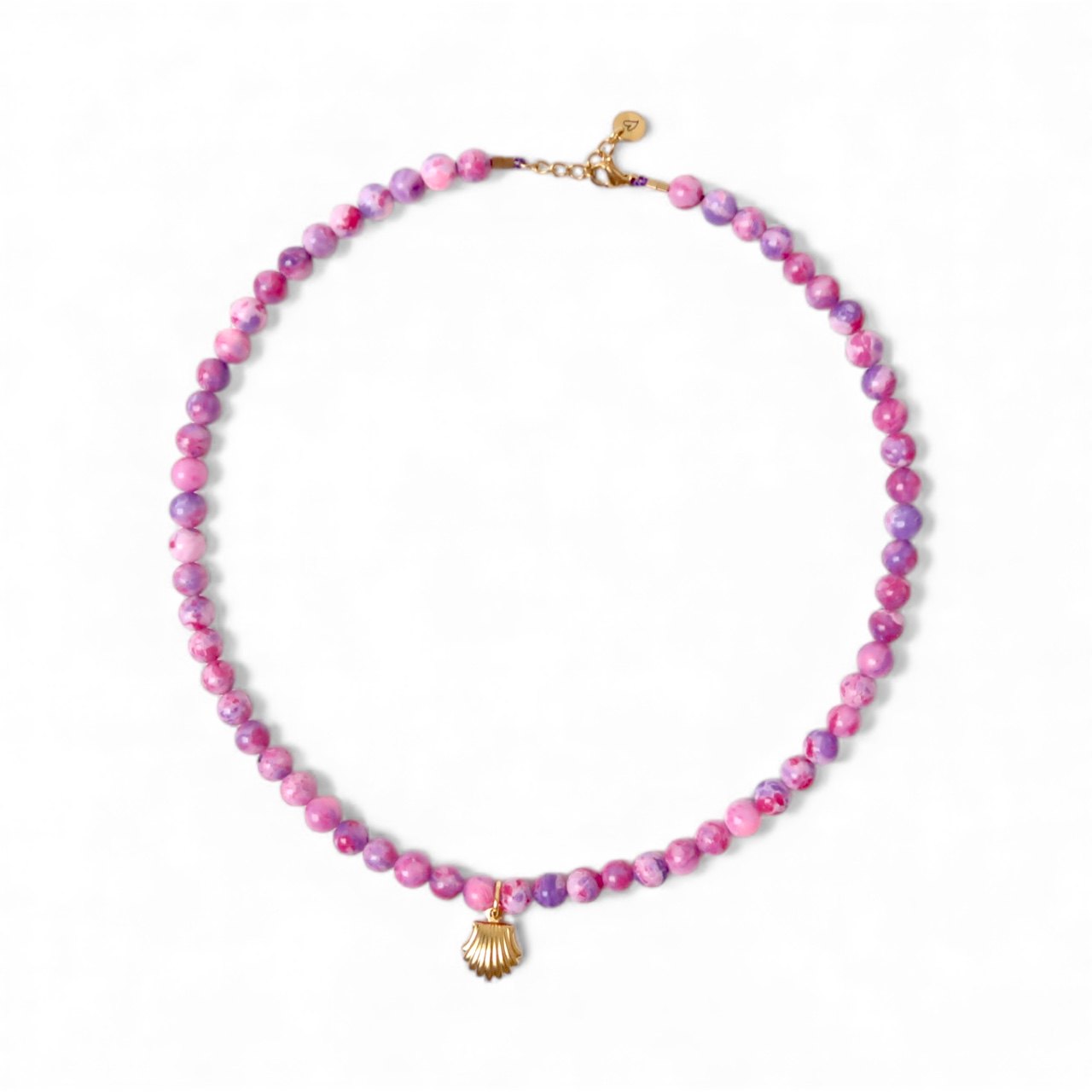 Necklace | Purple fuchsia shell