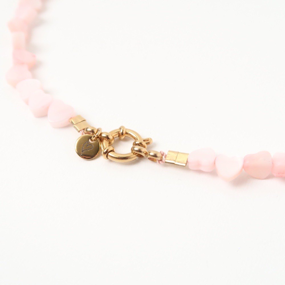 Necklace | Seashelly hearts pink