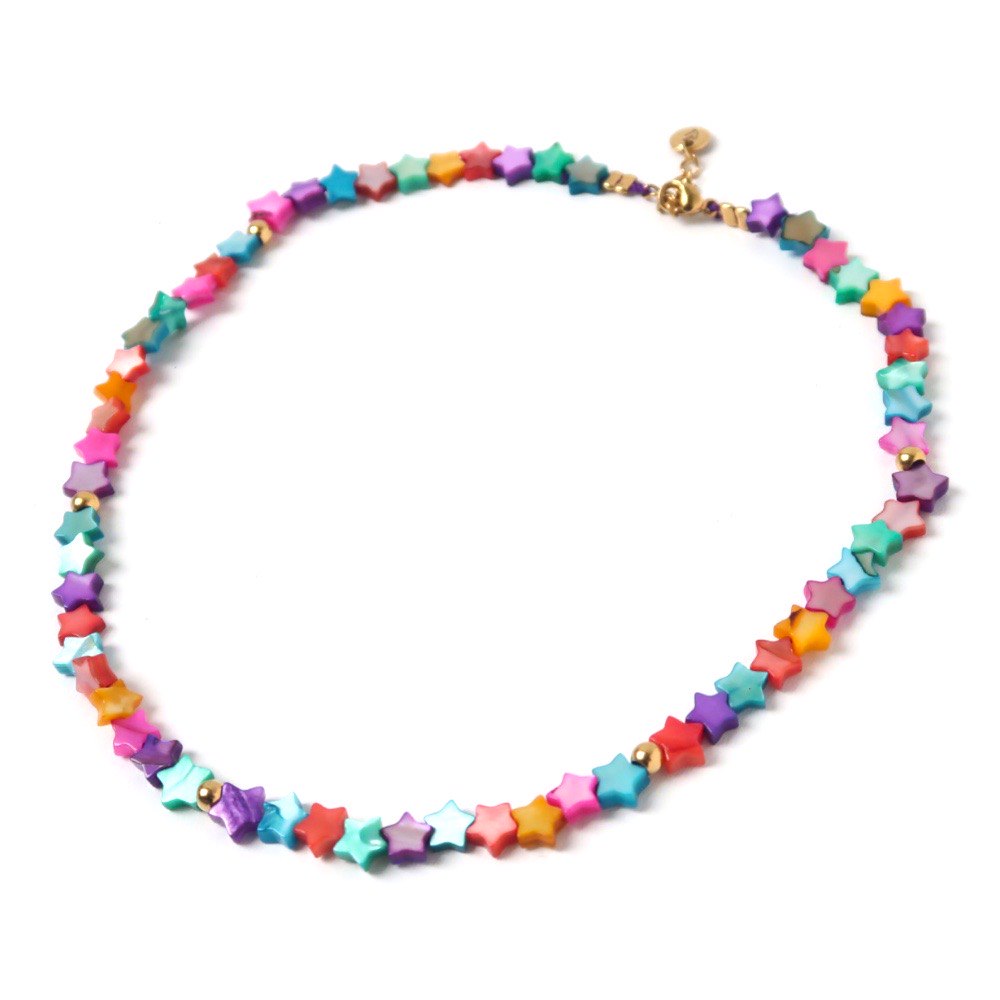 Necklace | Seashell stars colorful