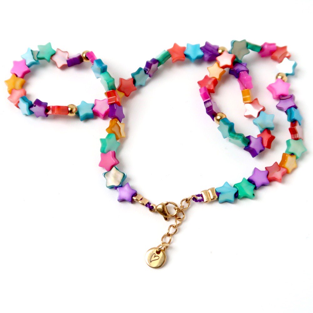 Necklace | Seashell stars colorful