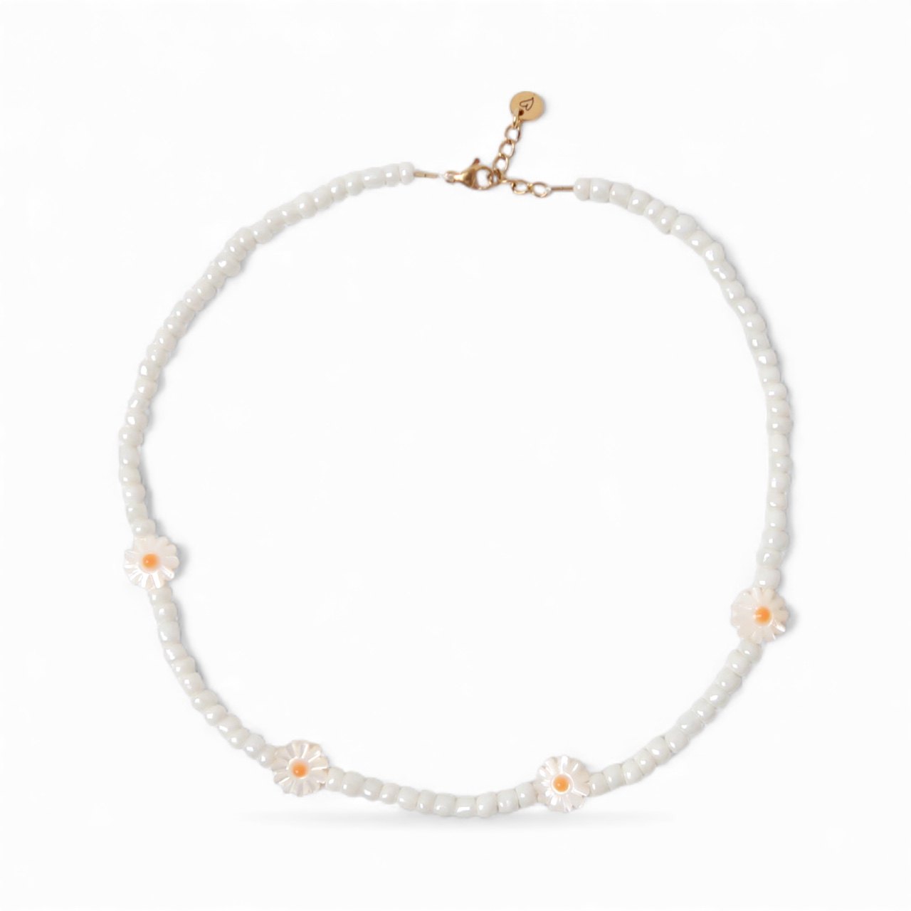 Necklace | Necklace shell white daisy