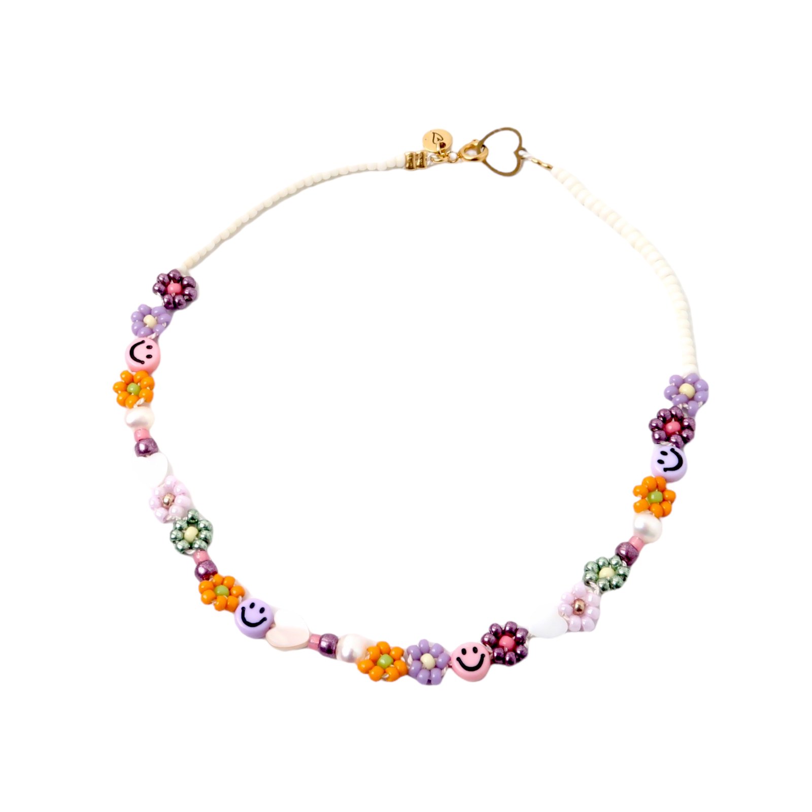 Necklace | Shortie daisy smiley