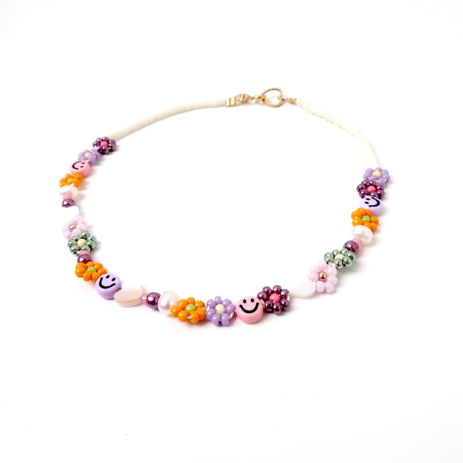Necklace | Shortie daisy smiley