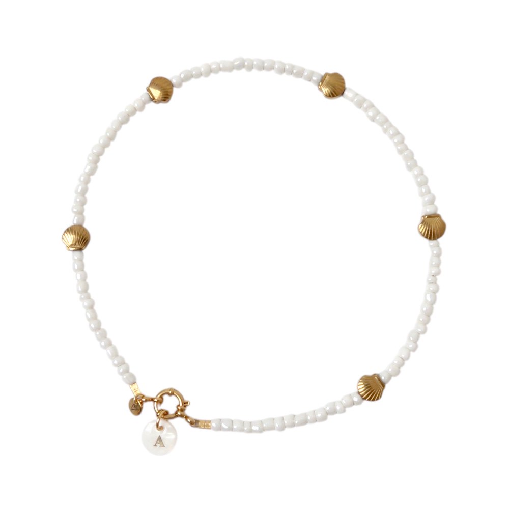 Necklace | Necklace shortie shell white