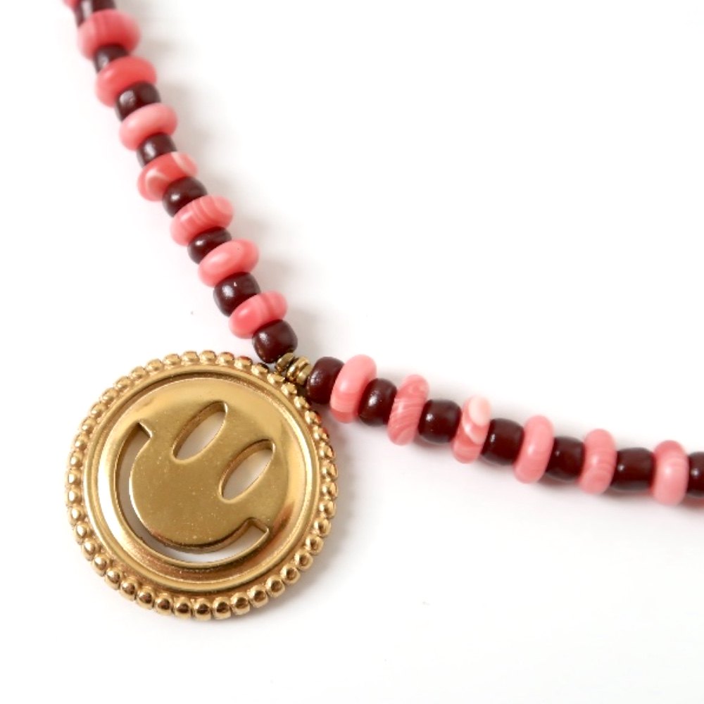 Necklace | Necklace Smiley Agate