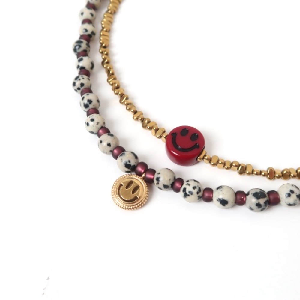 Necklace | Smiley jasper