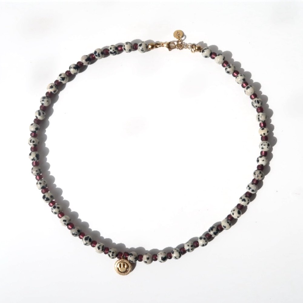 Necklace | Smiley jasper